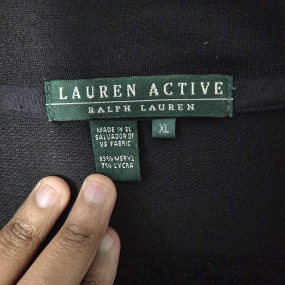 Lauren Ralph Lauren Active Black Full Zip Monogram Jacket. Size XL - Picture 6 of 6
